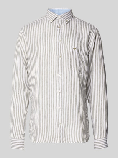 Fynch-Hatton Regular Fit Freizeithemd aus reinem Leinen Oliv 2