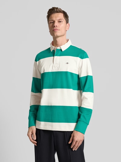 Gant Sweatshirt mit Polokragen Modell 'RUGGER' Dunkelgruen 4