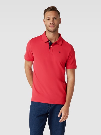 Tom Tailor Poloshirt im unifarbenen Design Modell 'BASIC' Rot 4