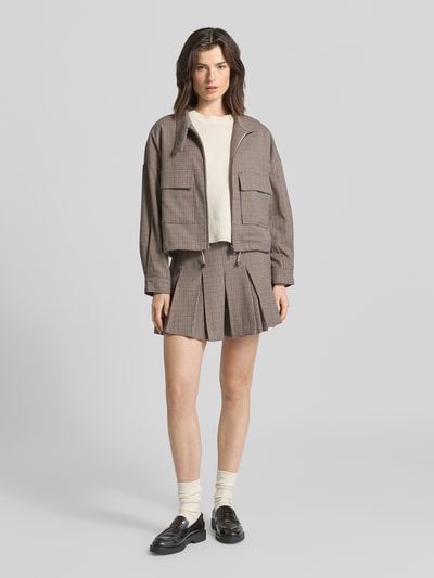 SUNCOO PARIS Minirok met stoffen riem, model 'BEN' Zand - 1