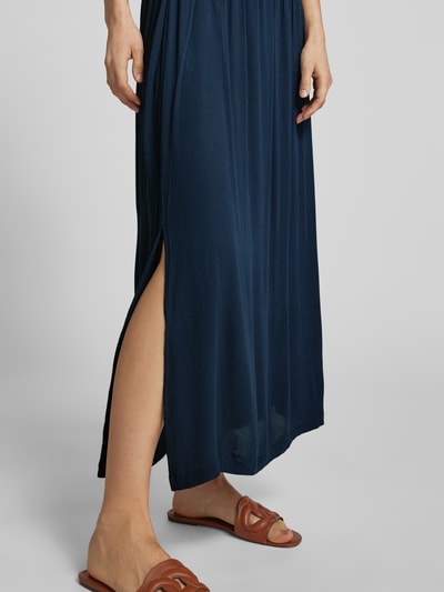 ICHI Spódnica midi z wiskozy z elastycznym pasem Granatowy 3