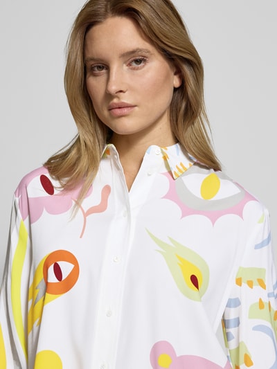 Herzensangelegenheit Overhemdblouse van zijdemix Ecru - 3