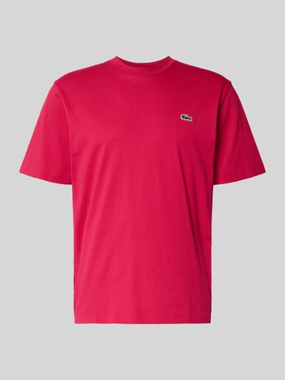 Lacoste Regular fit T-shirt van puur katoen Felroze - 2