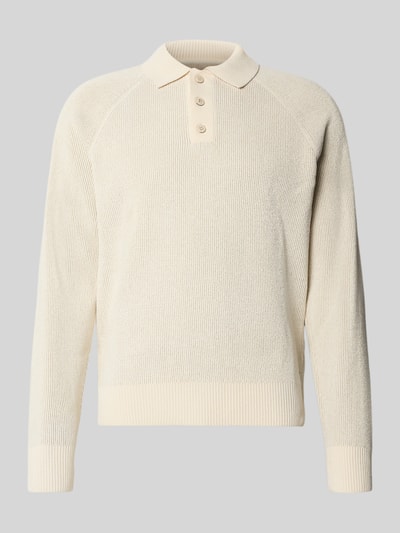 JAKE*S STUDIO MEN Strickpullover mit Polokragen Ecru 2