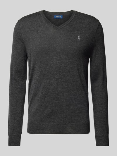 Polo Ralph Lauren Wollen pullover met logostitching Antraciet - 2