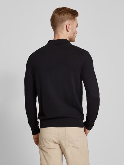 Lerros Gebreide pullover met labelstitching Zwart - 5