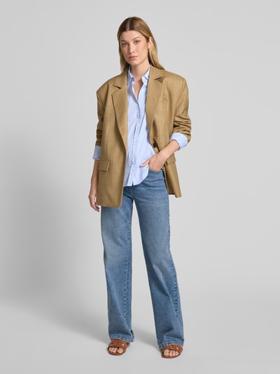 HUGO Regular Fit Bluse mit Label-Stitching Hellblau 1