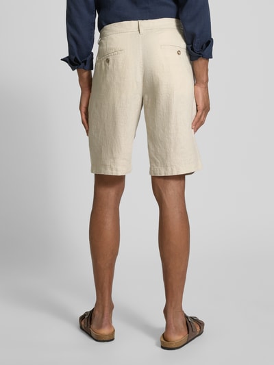 Marc O'Polo Regular Fit Shorts aus reinem Leinen Modell 'RESO JOGGER' Beige 5