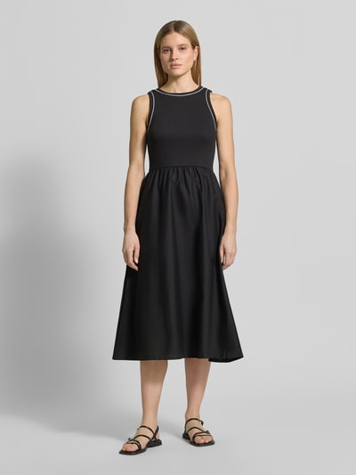 Jake*s Casual regular fit midi-jurk met ronde hals Zwart - 4