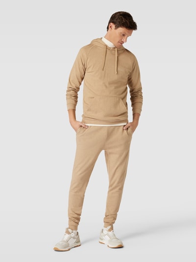 BOSS Hoodie mit Label-Stitching Modell 'Premium' Camel 1