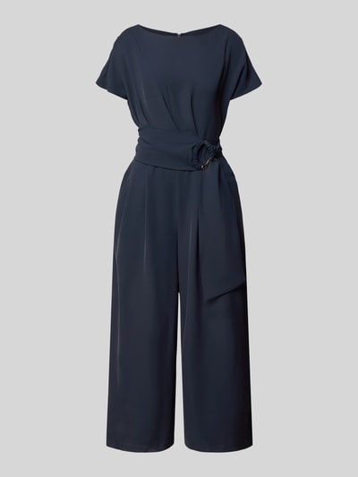 Produktfoto, Jumpsuit met stretch-aandeel van Betty Barclay in donkerblauw, elastische materiaalmix, regular fit, plooien, ronde hals