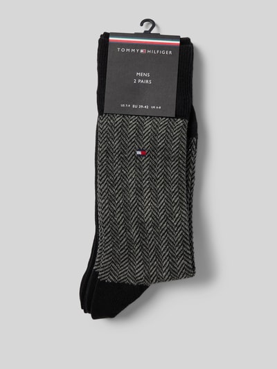 Tommy Hilfiger Socken mit Label-Detail im 2er-Pack Black 3