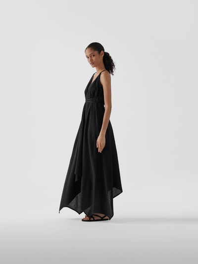 Caravana Maxikleid mit Schnürung Schwarz 4