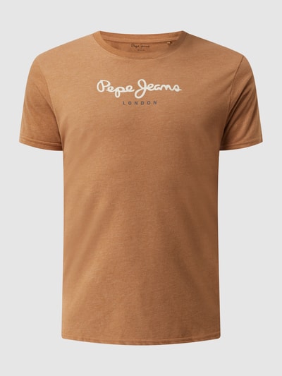 Pepe Jeans Regular fit T-shirt van katoenmix  Camel - 2