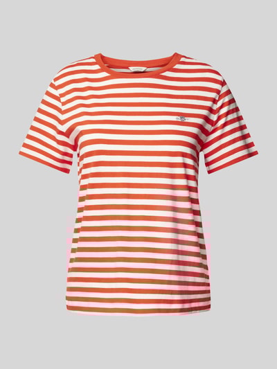 Gant T-shirt met labelstitching Koraal - 2