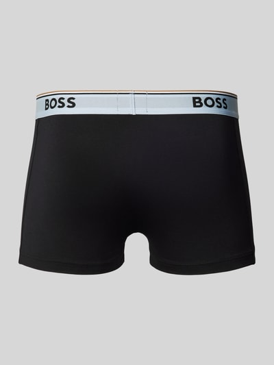 BOSS Regular Fit Trunks mit Baumwollanteil im 3er-Pack Black 3