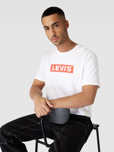 Levi's® T-shirt o luźnym kroju z nadrukiem z logo Biały 3