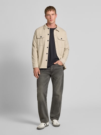 Only & Sons Regular fit overhemdjack met licht structuurmotief, model 'NEWKODYL' Beige - 1