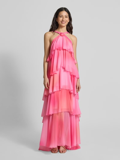 Vero Moda A-Linien Abendkleid mit tiefem Rückenausschnitt Modell 'FELICIA' Rosa 4