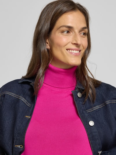 Christian Berg Woman Strickpullover mit gerippten Abschlüssen Fuchsia 3