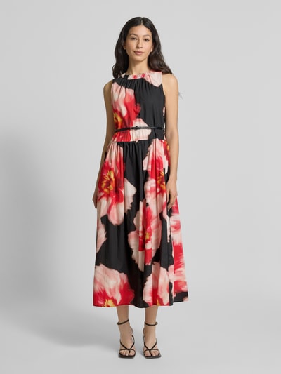 DKNY Sukienka midi z paskiem Czarny 4