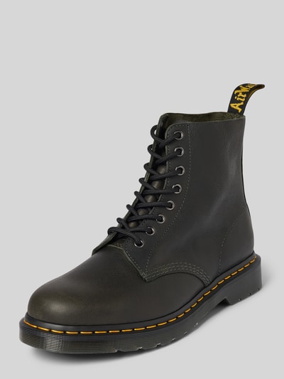Dr. Martens Boots aus Leder mit Label-Detail Modell 'Pascal' Oliv 1