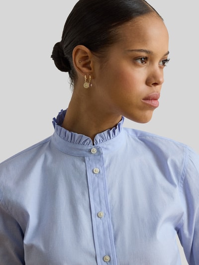 Lauren Ralph Lauren Regular Fit Langarmbluse aus reiner Baumwolle Hellblau 3