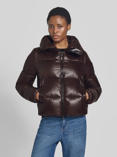 Save The Duck Regular Fit Steppjacke mit Stehkragen Modell 'Isla' Dunkelbraun 4