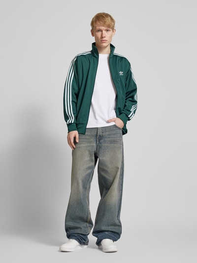 adidas Originals Sweatjacke mit Stehkragen Dunkelgruen 1