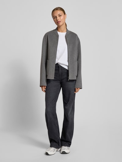 comma Jack met opstaande kraag en opgestikte zakken Antraciet - 1