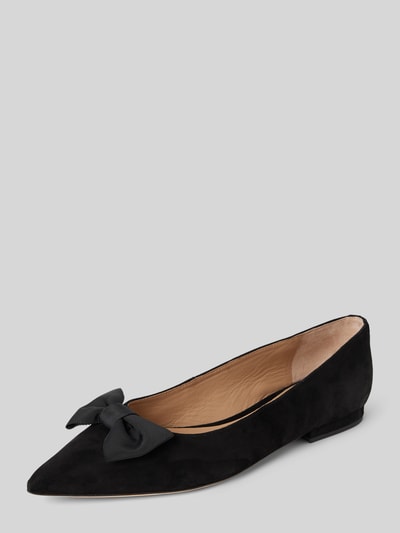 Lauren Ralph Lauren Lederballerinas mit Schleifen-Detail Modell Black 1