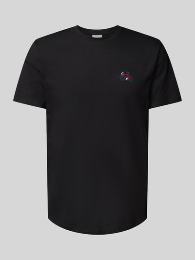 Dedicated T-Shirt mit Stitching und Rundhalsausschnitt Black 2