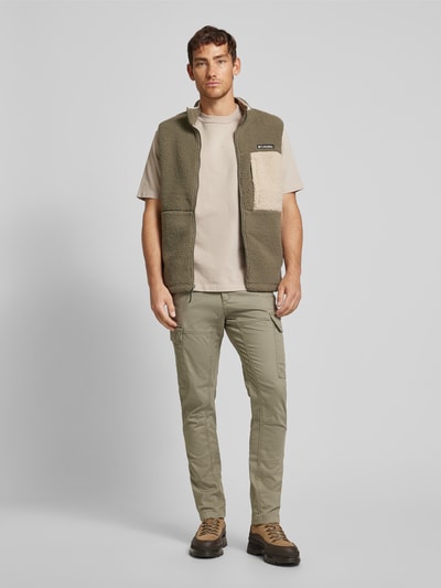 camel active Spodnie cargo o kroju slim fit z wpuszczanymi kieszeniami Khaki 1