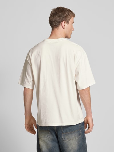 Review X MATW T-Shirt mit Label-Print Offwhite Melange 5
