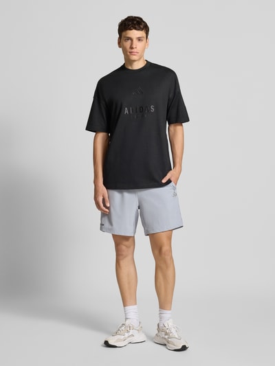 adidas Sportswear T-shirt met labelstitching en ronde hals Zwart - 1