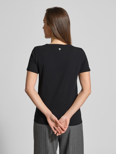 Weekend Max Mara Slim Fit T-Shirt aus Baumwoll-Mix Modell 'MULTIB' Black 5