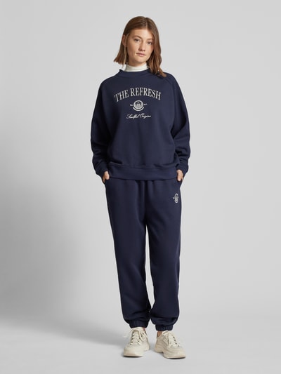 LeGer by Lena Gercke Regular Fit Sweatpants mit Label-Stitching Modell 'Maxime' Marine 1