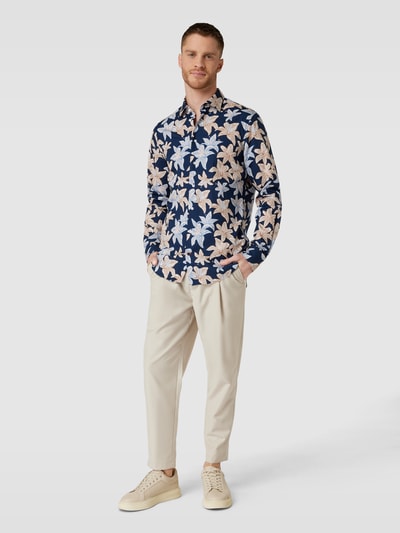 Tommy Hilfiger Tailored Regular Fit Freizeithemd mit Kentkragen Marine 1