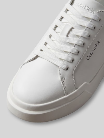 CK Calvin Klein Sneaker aus echtem Rindsleder Modell 'CHUNKY CUPS' Weiss 4