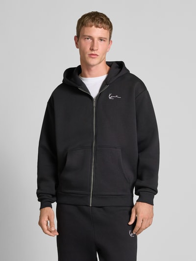KARL KANI Regular Fit Sweatjacke mit Logo-Stitching Modell 'Chest' Black 4