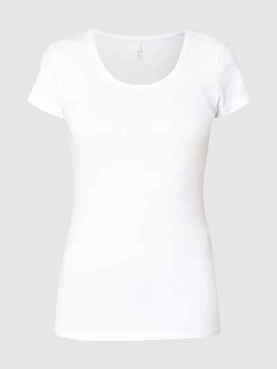 Only T-shirt met ronde hals Wit - 2