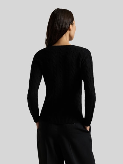 Polo Ralph Lauren sweter w kroju regular fit z mieszanki wełny z domieszką kaszmiru Czarny 5