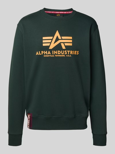 Alpha Industries Sweatshirt mit Label-Print Petrol 2