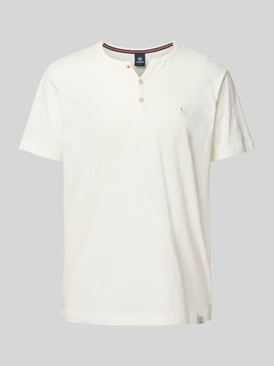 Lerros T-Shirt mit Serafino-Ausschnitt Offwhite 2