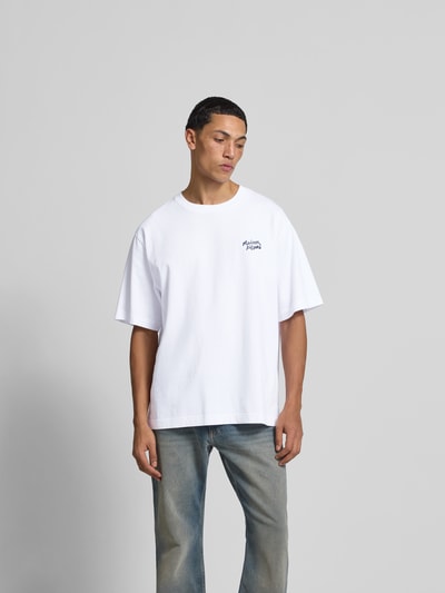 MAISON KITSUNÉ T-Shirt mit Label-Print Weiss 4