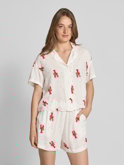 Pieces Relaxed Fit Blusenshirt aus reiner Viskose Modell 'NYA' Weiss 4