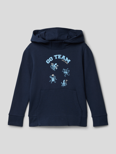 Tom Tailor Hoodie met motiefprint Marineblauw - 1