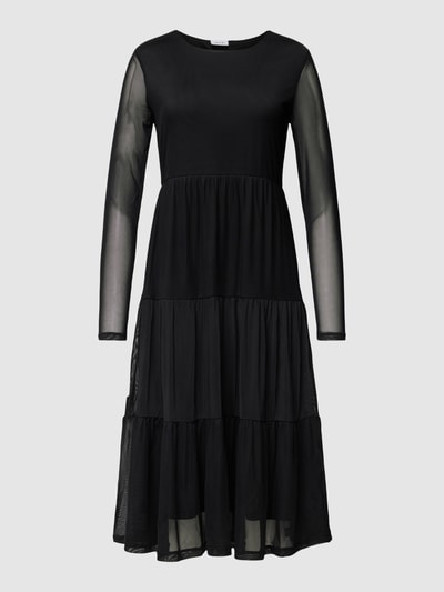 Vila Midikleid Kleid im Stufen-Look Modell 'VOLETTIS' Black 2