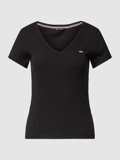 Tommy Jeans T-shirt met labeldetail Zwart - 2