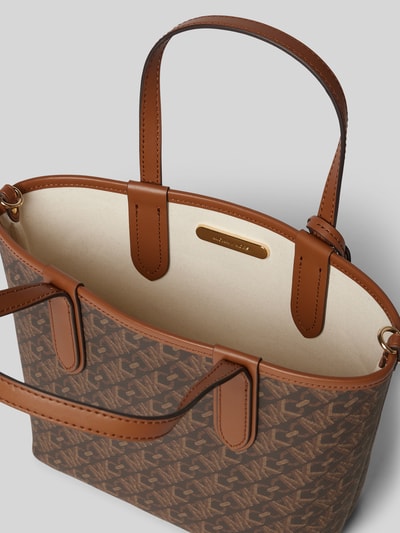 MICHAEL Michael Kors Torba tote z zawieszką z logo model ‘ELIZA’ Ciemnobrązowy 5